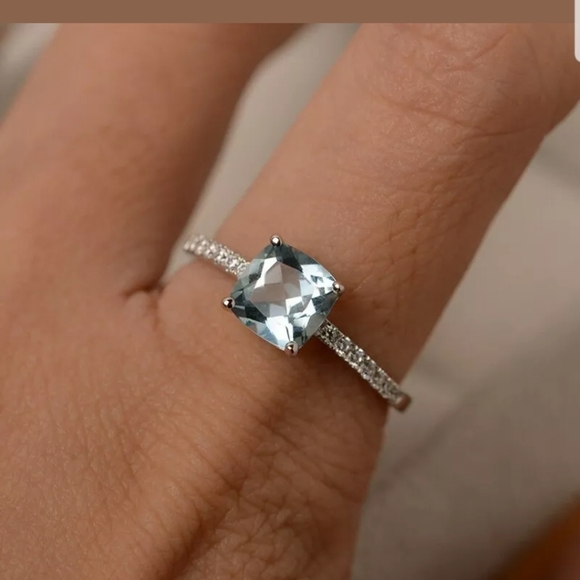 Gorgeous blue&green gemstone S925 rings - Picture 5 of 7